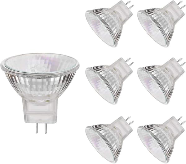 MR11 Halogenlampor, 35W 12V MR11 GU4 Halogen Spotlampor, Varmvit, 6-pack-FF-