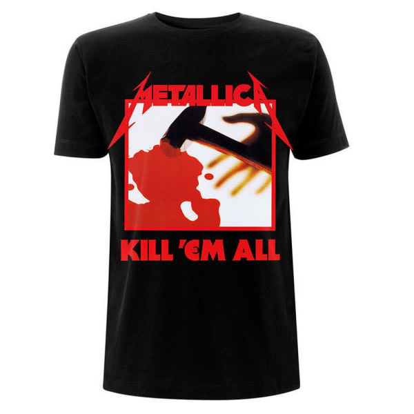 Metallica Unisex Adult Kill Em All Tracks T-shirt S Sort Sort S