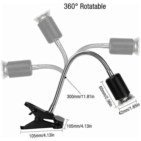 Turtle varmelampe, vannskilpaddelampe, terrarium varmelampe 25 W2, skilpaddelampe for reptiler, øgler, slanger, skilpadder, longziming