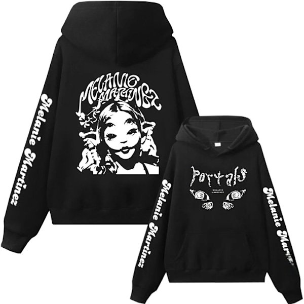 Melanie Martinez Polyester Hoodie i Hiphop-stil för Män och Kvinnor grå grey L