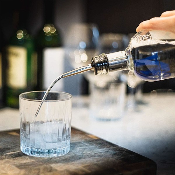INF 8-dele cocktailsæt, barsæt, shaker 550ml - Rustfrit stål Sølv