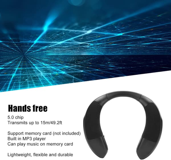 Bluetooth Nackhögtalare med Brusreducerande Mikrofon, 3D Stereo Trådlös-FF-