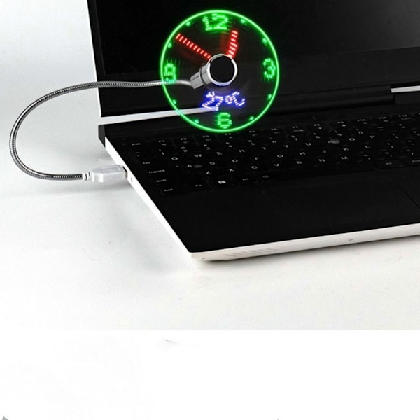 USB-fläkt Mini Fläkt LED-klocka - i lager