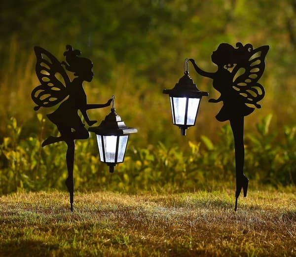 Solcellelampe med feer til udendørs dekoration - XS8 -