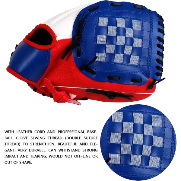 Baseballhandske Softbollshandskar med baseball PU-läder Justerbar og komfortabel, vuxen- og ungdomsstørrelser – høyerhandskast-12,5 tum