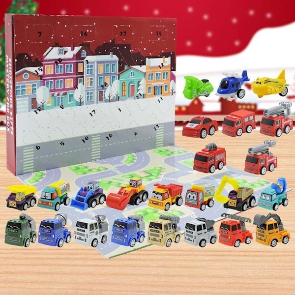 Adventskalender Biler, traktor, lastebil - Julekalender 2024 multicolor 589