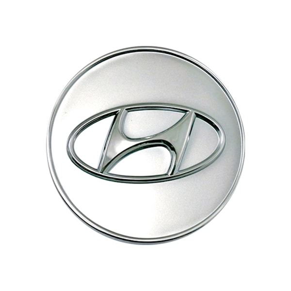 4-pack - Hyundai Centrumkåpor / Hjulnav Emblem - B 70 60mm - Silver