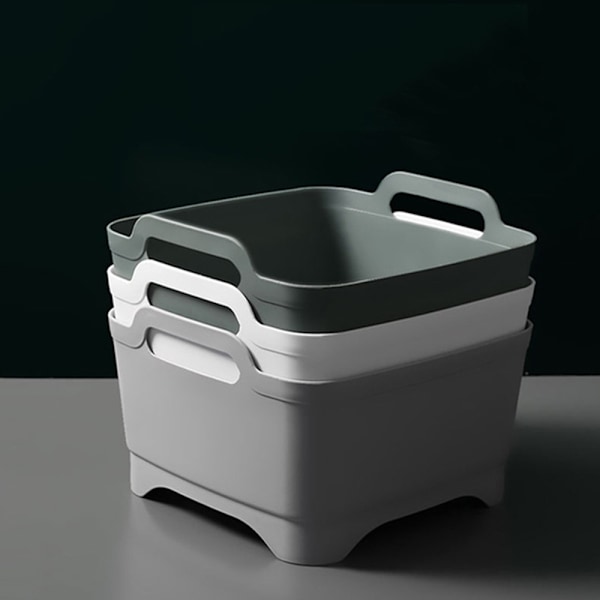Bärbar diskho med handtag 2-pack - Grå