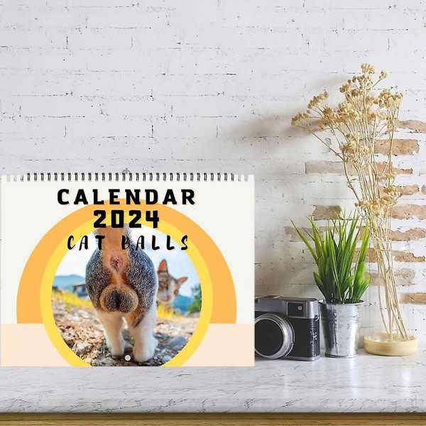 Butthole Calendar 2024, Ball Calendar 25x19cm Funny Butthole Calendar, 12 måneders baller