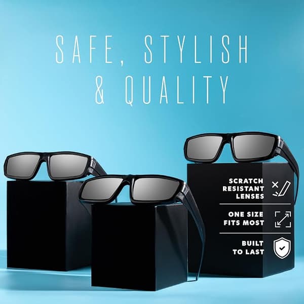 Solglasögon (3-pack) 2026 Godkända Solglasögon i Plast CE & ISO-certifiering Solglasögon för Barn & Vuxna