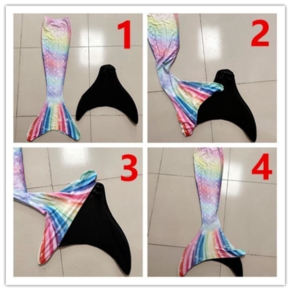 Havfrue badedragt monofinne havfruehale børn havfruer pakke B (3 stk) pack B (3 st) L (7-9 år)
