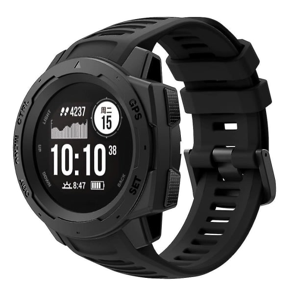 Mjukt silikonbånd for Garmin Instinct Esports / Sol / Tidvatten / Tactical GPS Smartwatch
