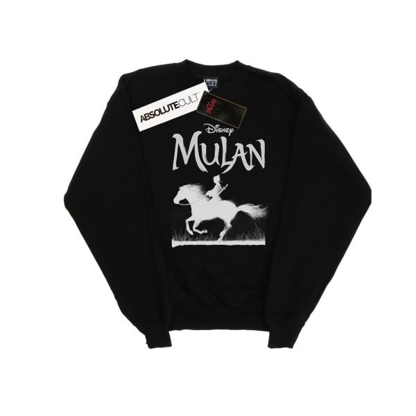 Disney Ladies/Ladies Mulan Movie Mono Horse Sweatshirt XL Musta XL