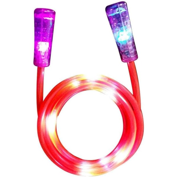 Flashing Glow Jump Rope er en fantastisk leksak til børn eller voksne Speed ​​​​Rope er perfekt til konditionstræning hjemme Elektronisk hopprep ，Rött