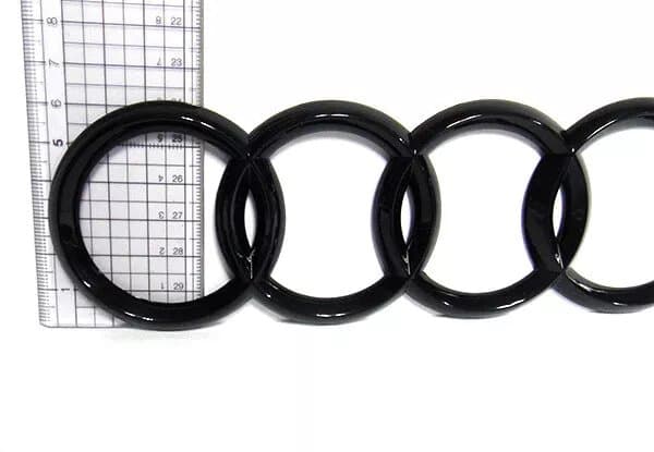Sort Glans Bagklap Bagagerum Ring Badge Emblem til Audi A3 A4 S4 A5 A6 S 192x62mm(qb)-FF-