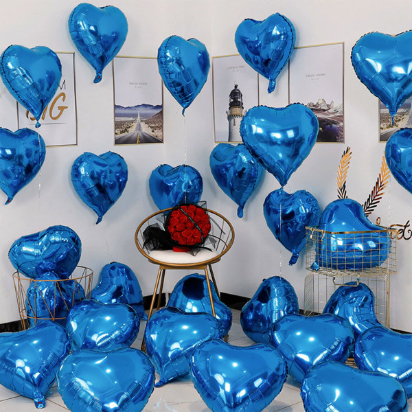 Sydänilmapallot 18 tuuman sydänilmapallot syntymäpäiväjuhliin, hääkoristeisiin Ystävänpäivän kihlajuhlajuhliin, 10 kappaleen koristepaketti
