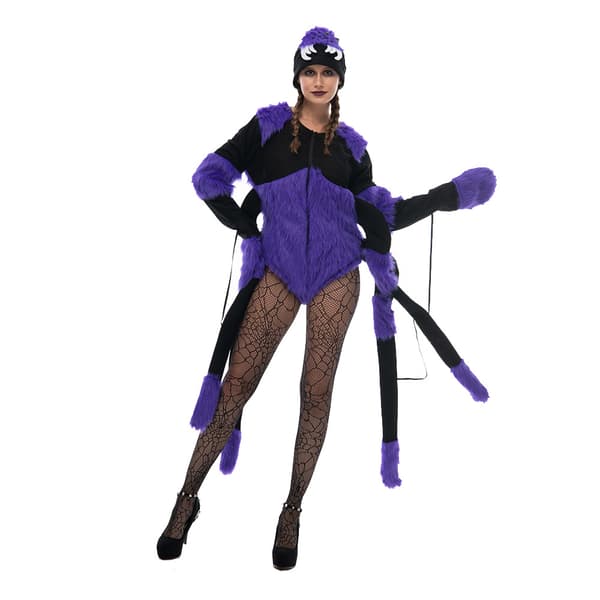 Halloween Edderkopkostume til Voksne, Unisex Insekt Rollespil Outfit til Fest- og Scenebegivenheder