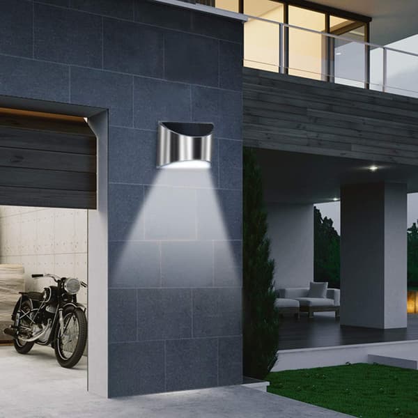 Utendørs solcellelamper, LED solcellelamper for vegg, rustfritt stål-XF24-