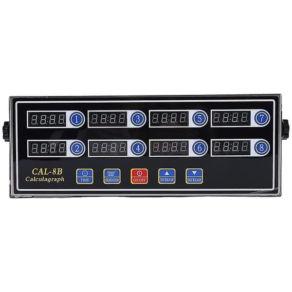 Cal-8b Bärbar Calculagraph, 8-kanals Digital Timer, Kök Matlagning Timing LCD-display Klocka Skakningspåminnelse-XS2-