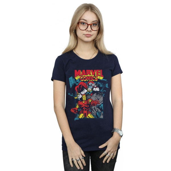 Marvel Comics Dam/Dam Trio Pose T-shirt Bomull XL Marinblå Bl Marinblå XL