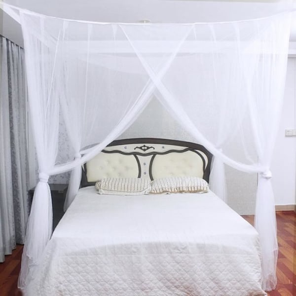 Myggenet Baldakin ZILONG - 190x210x240cm - Polyester - Hvid