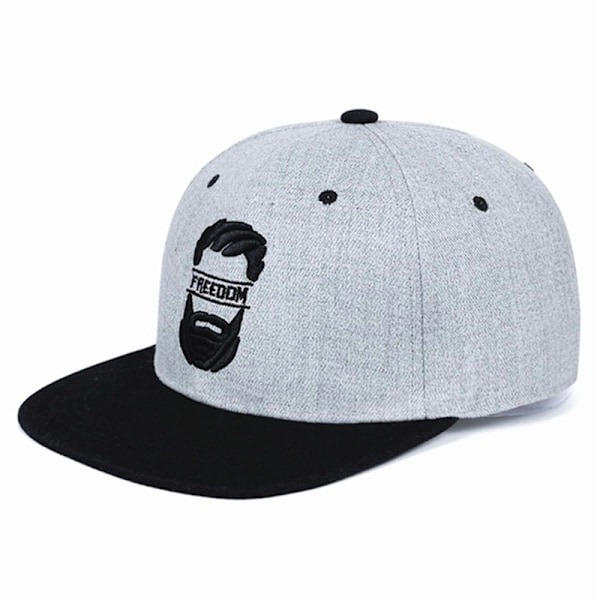 Mustasch gammel mand broderet baseballhat Mode sommer mesh Casual street hip hop flad skygge hat gray