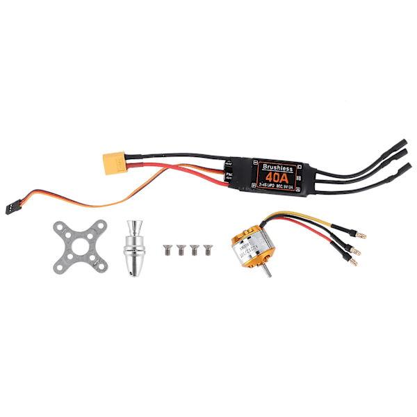 2212 Kv1400 Motor 40a Borstlös Esc Xt60 Motor Esc Set Rc Tillbehör för Drone Helikopter Fpv