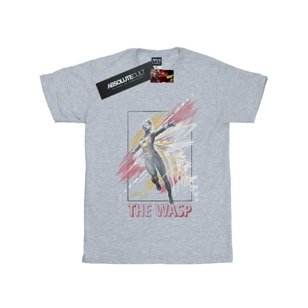 Marvel Girls Ant-Man And The Wasp Inramad Wasp T-shirt i bomull 7- Sports Grey 7-8 år