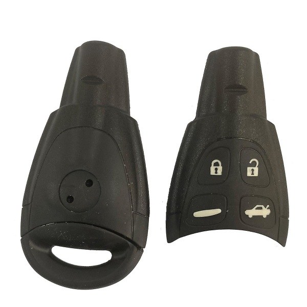 Fodral för Saab 9-3 93 2003-2007 nyckelfodral utan nyckel 4 knappar tomt blad smart card skal med HU100