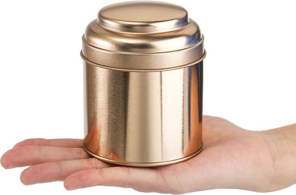 Te dåser med lufttætte dobbeltlåg Mini rund opbevaring til kaffe sukker løs te 50g
