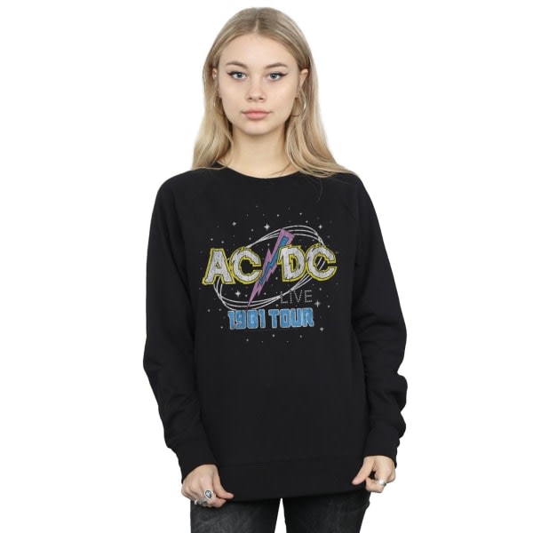 AC/DC Dame/Dame Live Tour Sweatshirt 1981 M Sort Sort M