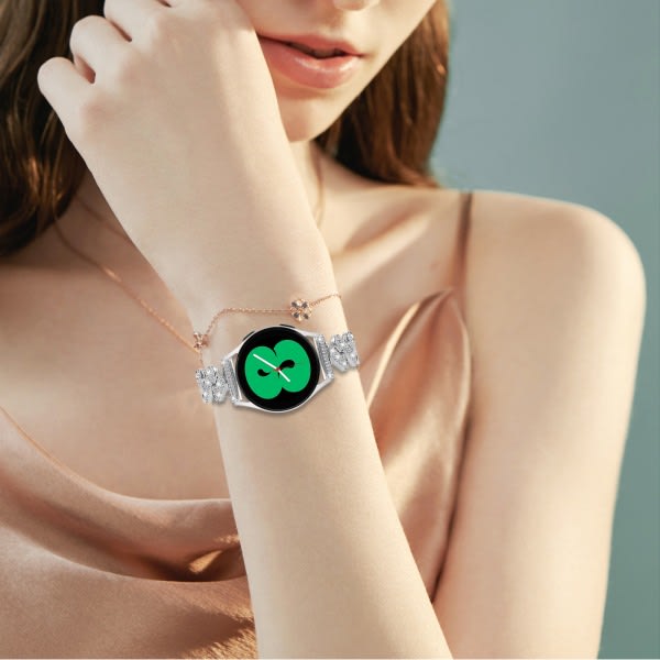 Erstatning til Galaxy Watch 5/ Watch 4 Strap, 20 mm rustfrit stål
