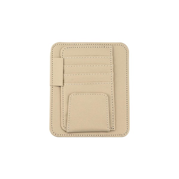 Bil Solskjerm Organizer Multi-Lomme Auto Innredningsdekor Lomme beige One-size