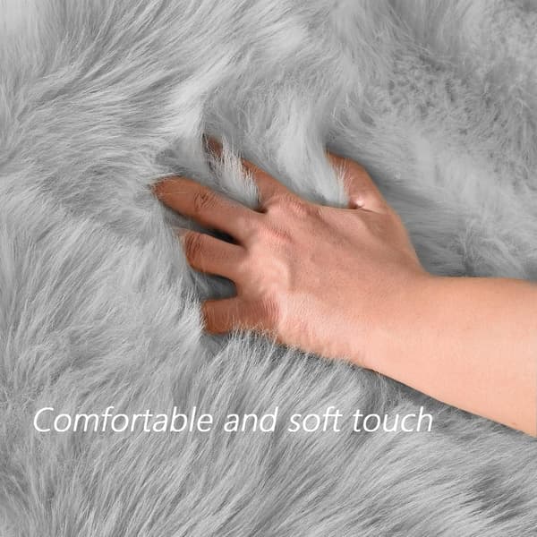 Superblødt tæppe, fluffy gulvmåtte, soveværelsesgulvmåtte Light gray