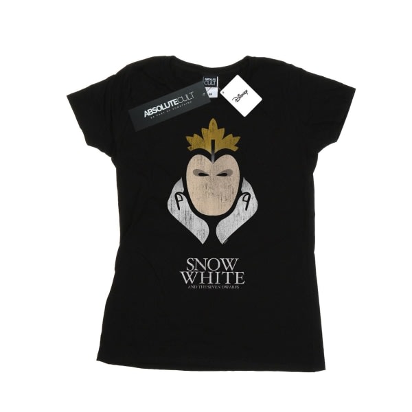 Disney T-skjorte i bomull for dame/dame Snøhvit Hidden Illusion Cotton Black XL