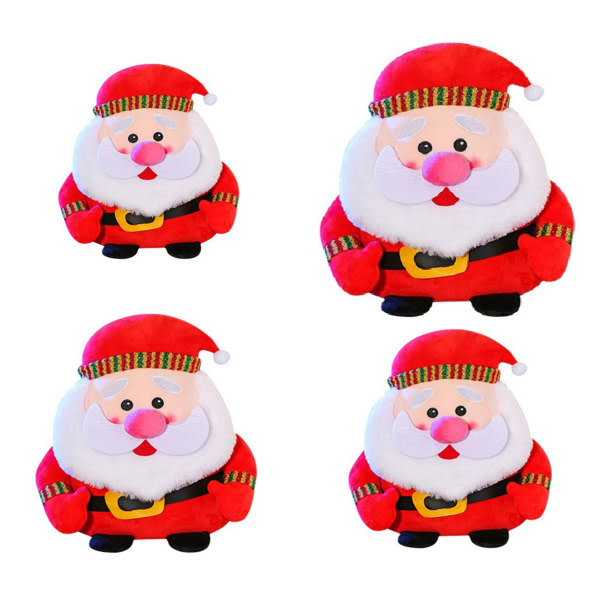Julenissen plysjdukke, juleutstoppet Claus-leketøy, juleborddukkedekorasjoner Festival Bursdagsgave til familievenn (rød, 35 cm)