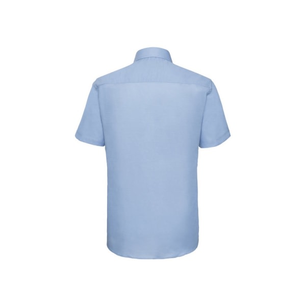 Russell Collection Miesten Oxford Räätälöity lyhythihainen paita 17in Oxford Blue 17in