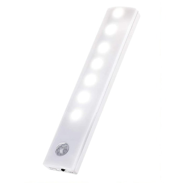 LED skåpbelysning med bevegelsesdetektor, 3 st, Vit