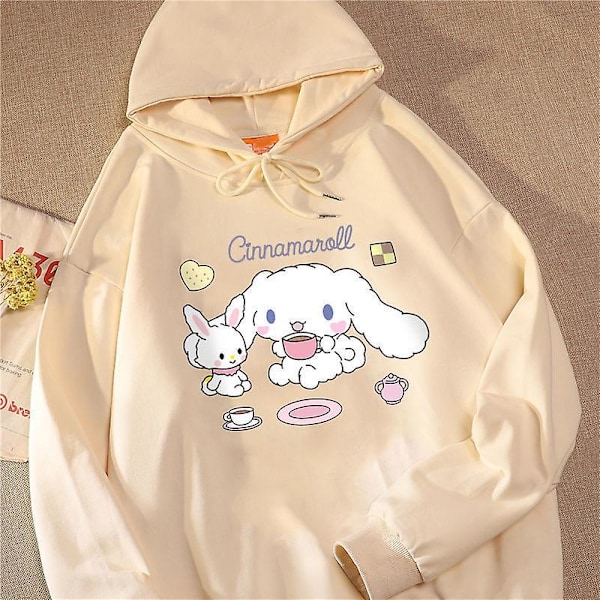 Sanrio Anime Cinnamoroll Kuromi My Melody Plysch Huvtröjor Kläder Pojke Flicka Baby Tröjor Pullover Toppar Present 155-165CM 155-165CM RTYUU