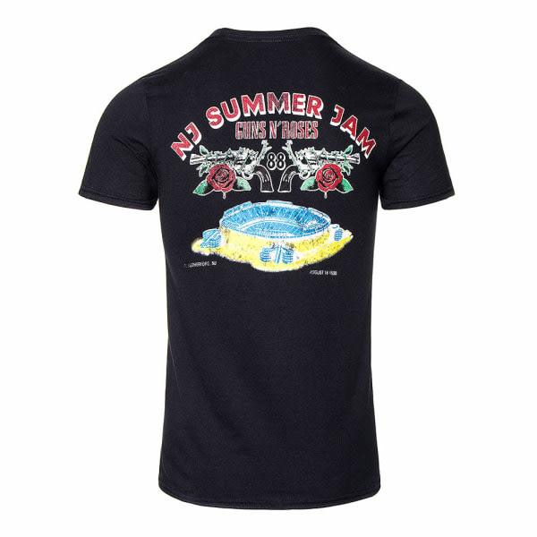 Guns N Roses Unisex Voksen NJ Summer Jam 1988 T-shirt med print Sort XXL