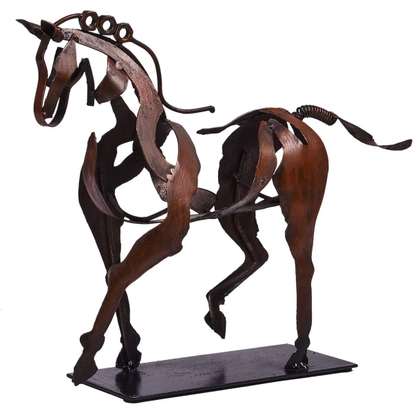 Art Metal Horse Statue Dekor 100% håndlaget moderne hest