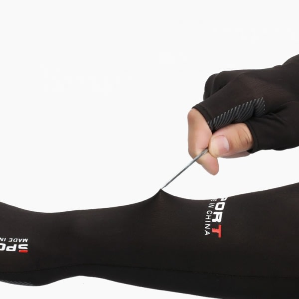 1Par Arm Sleeves Cykling Fiske UV-suojattu Isärmar Grey