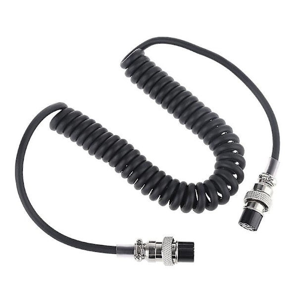 70 cm flygledningsmikrofonkabel til Kenwood-transceivere MC-60 sort slidstærk