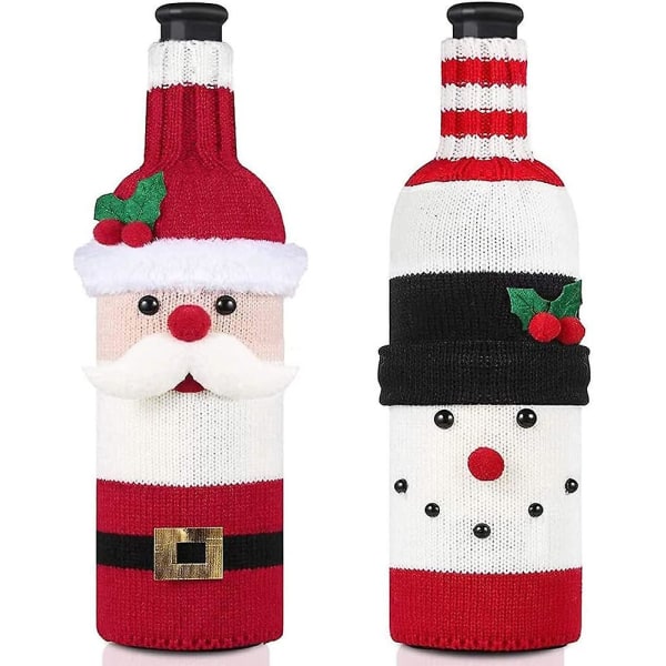 2stk julegenser vinflasketrekk, håndlaget vinflaske
