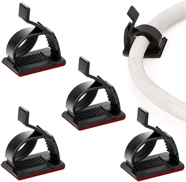 Selvklæbende kabelclips 50 stk. kabelholder-organizer
