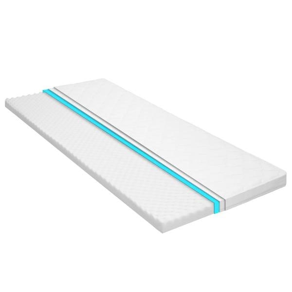 vidaXL Sijauspatja 80x200 cm kylmävaahto munanmuotoinen 6 cm White Vit