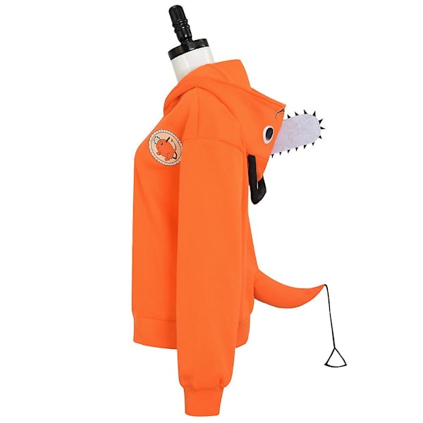 Cosdaddy Motorsåg Pochita Cosplay Kostym Vuxen Män Kvinnor Söt Hoodie Halloween Carnival Kostym XS