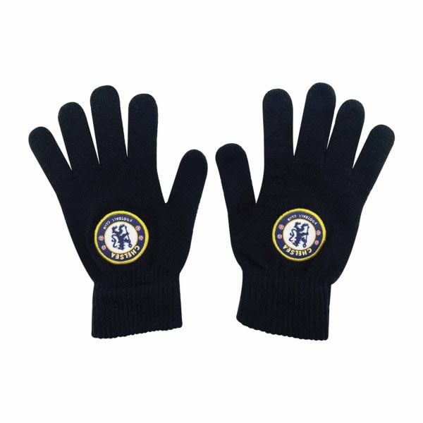 Chelsea FC Strikkede handsker til børn/børn One Size Sort One Size