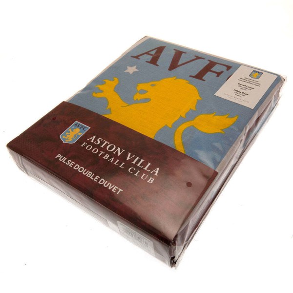 Aston Villa FC Pulse Cover set Single Burgundy Burgundy/Keltainen/Vaaleansininen Single