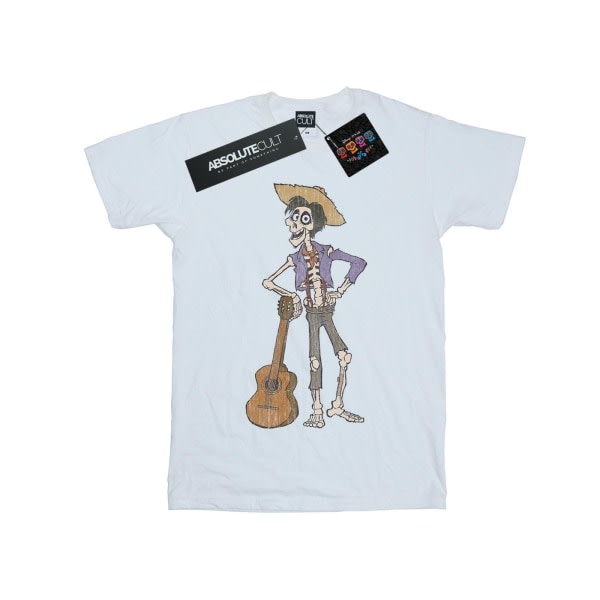Disney Girls Coco Hector med gitarr bomull T-shirt 7-8 år W Vit 7-8 år